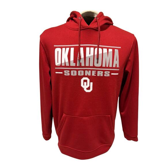 Colosseum Oklahoma Sooners Hoodie Men’s Medium Red NCAA OU Pullover Sweatshirt - Picture 1 of 5